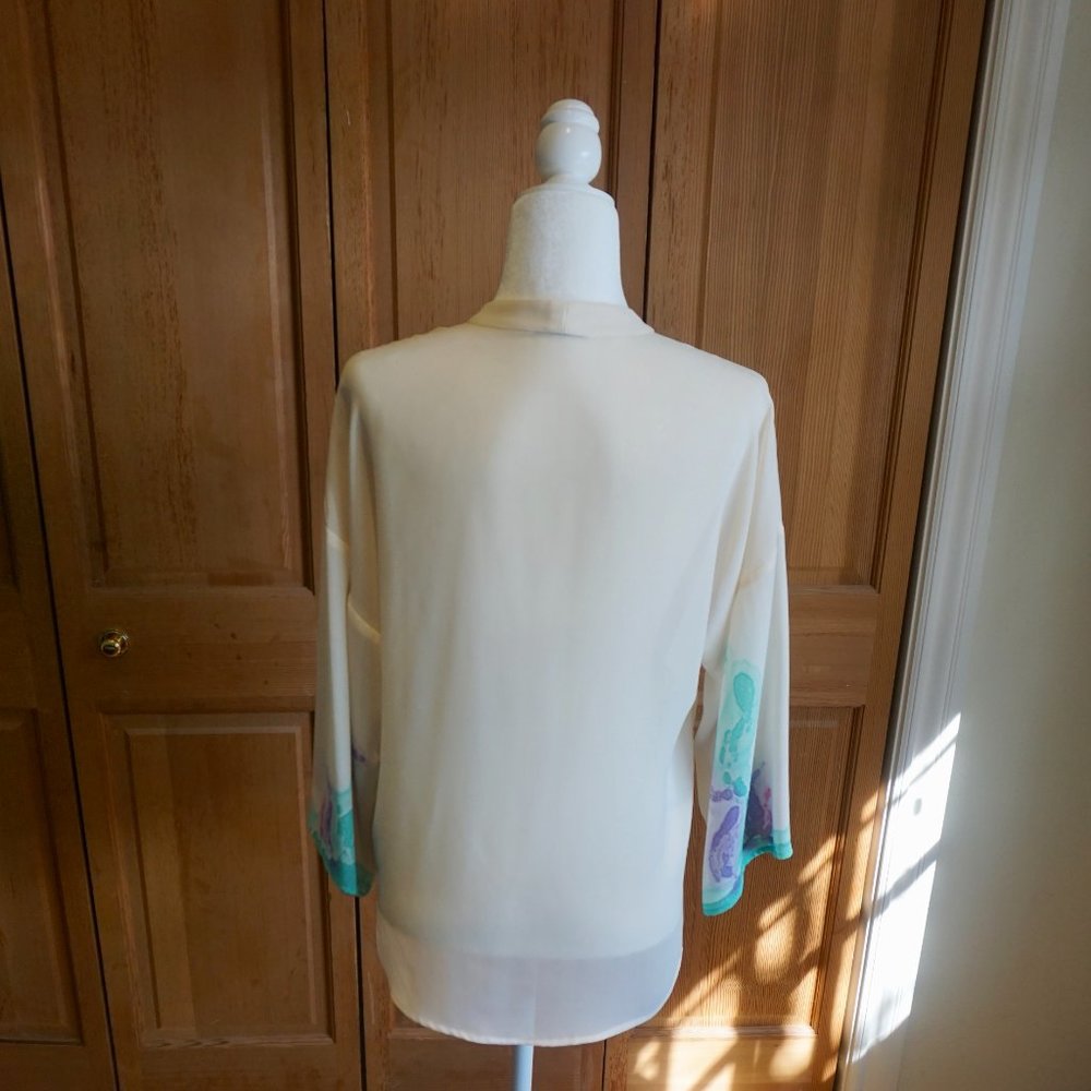 💚 VINTAGE ZIZI | BARBARA CHODOS Sheer Cardigan - Picture 10 of 12